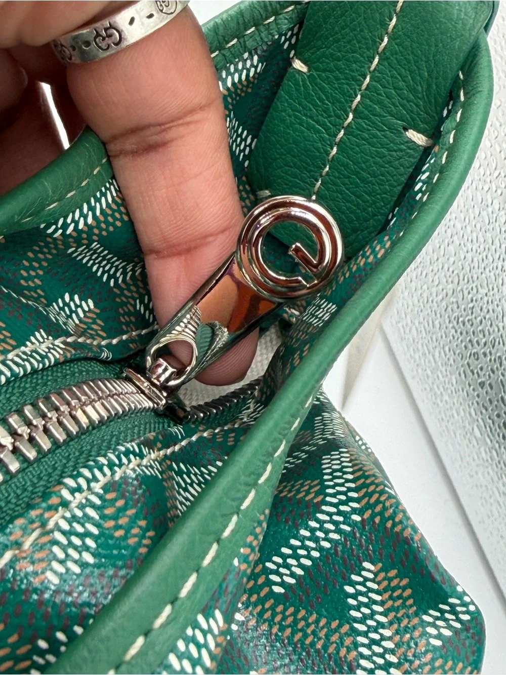 Goyard Boheme Rare Green Goyard line hobo  Shoulder Bag with pouch🔥